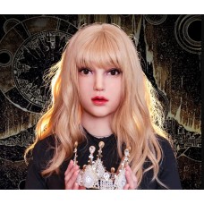 (LILY) Quality Handmade Soft Silicone Realist Full Head Female/Girl Crossdress Sexy Doll Face Cosplay Mask With Fake Eyes Transgender Drag Queen
